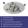 12" Round Stainless Steel Flat Pan by American Fire Products