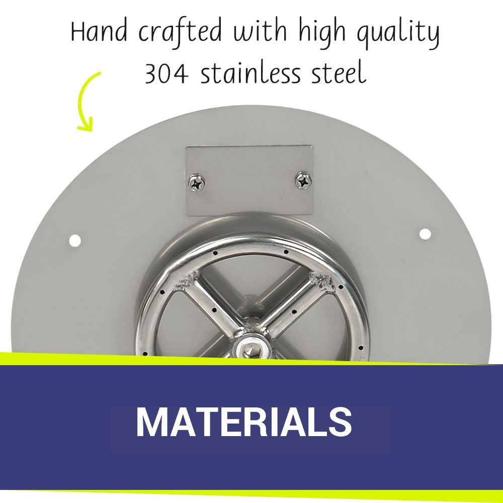 12" Round Stainless Steel Flat Pan by American Fire Products
