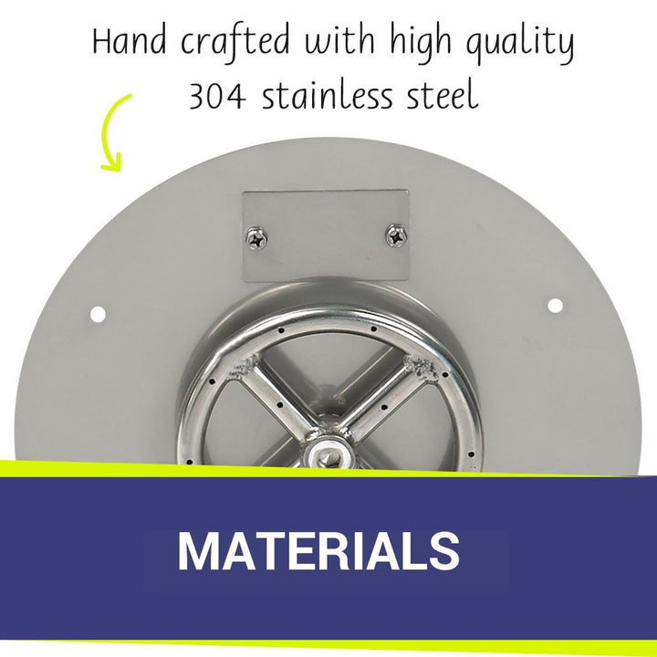 12" Round Stainless Steel Flat Pan by American Fire Products