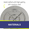 24" Round Stainless Steel Flat Pan by American Fire Products