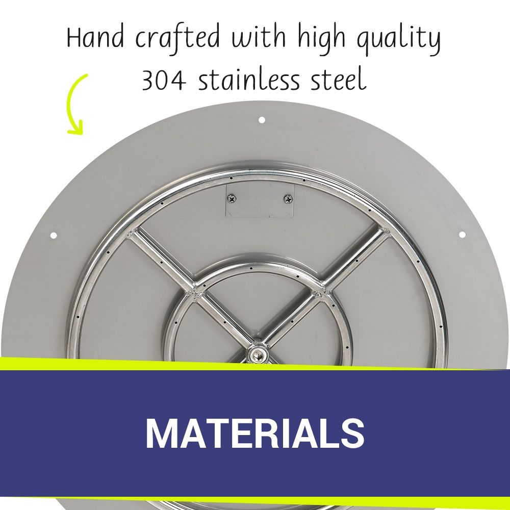 24" Round Stainless Steel Flat Pan by American Fire Products