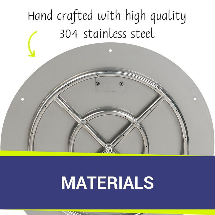 24" Round Stainless Steel Flat Pan by American Fire Products