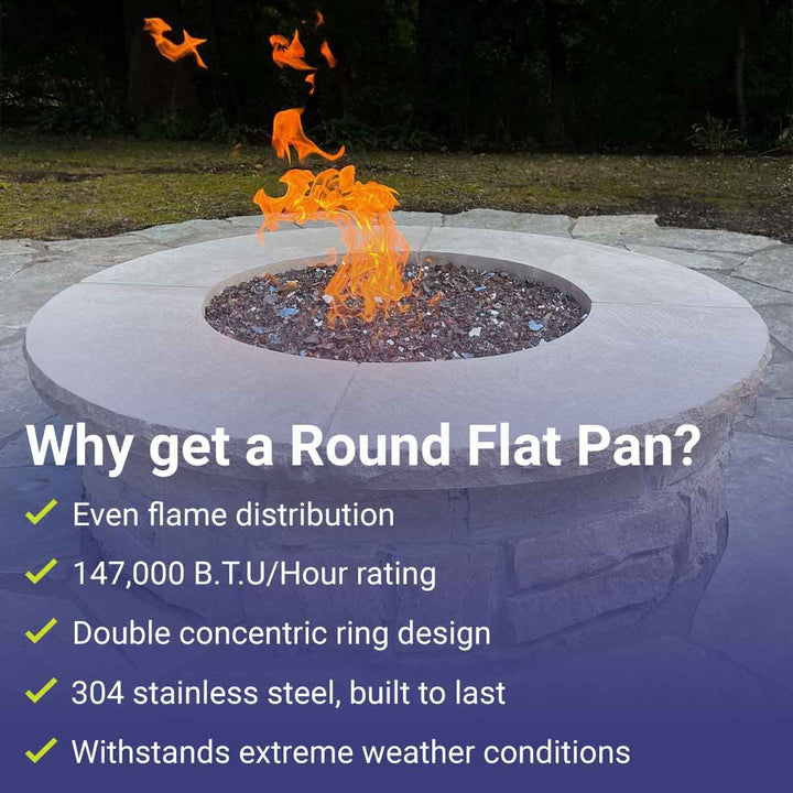 30" Round Stainless Steel Flat Pan by American Fire Products