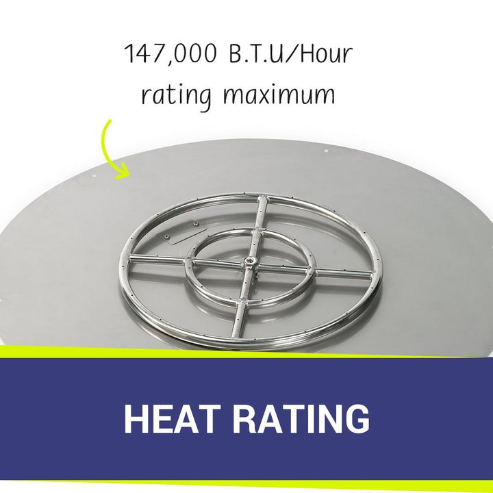 36" Round Stainless Steel Flat Pan by American Fire Products