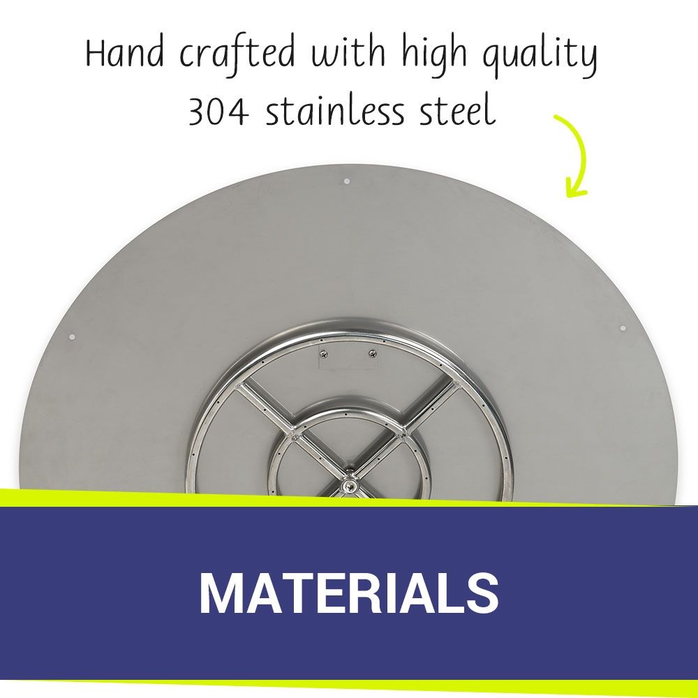 36" Round Stainless Steel Flat Pan by American Fire Products