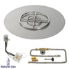 Round Stainless Steel Flat Pan with All-Weather Electronic Ignition System by American Fire Products