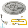 Round High Capacity Stainless Steel Flat with All-Weather Electronic Ignition System by American Fire Products