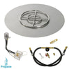 Round Stainless Steel Flat Pan with All-Weather Electronic Ignition System by American Fire Products