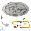Round High Capacity Stainless Steel Flat with All-Weather Electronic Ignition System by American Fire Products