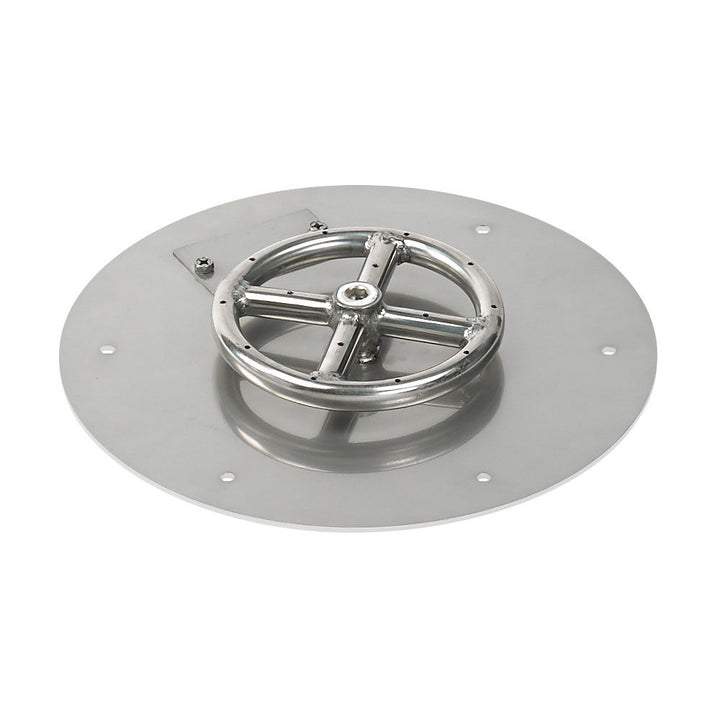 12" Round Stainless Steel Flat Pan with Spark Ignition Kit – Natural Gas by American Fire Products