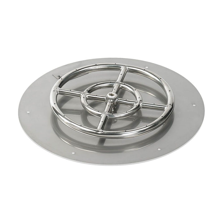 18" Round Stainless Steel Flat Pan with Spark Ignition Kit – Natural Gas by American Fire Products