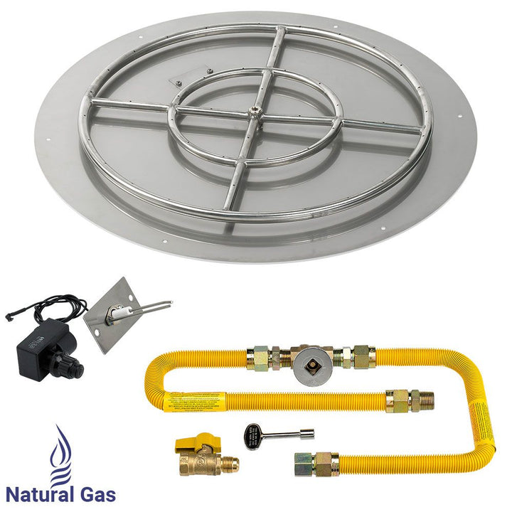 Round High Capacity Stainless Steel Drop-In Pan with Spark Ignition Kit - Natural Gas by American Fire Products