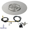 Round Stainless Steel Flat Pan with Spark Ignition Kit by American Fire Products
