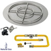 Round High Capacity Stainless Steel Drop-In Pan with Spark Ignition Kit - Natural Gas by American Fire Products