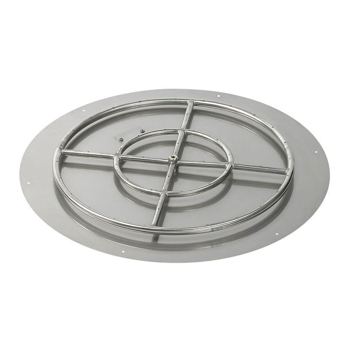 36" Round High Capacity Stainless Steel Flat Pan with Spark Ignition Kit - Natural Gas by American Fire Products