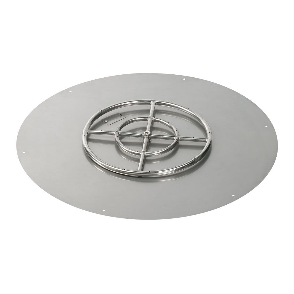 36" Round Stainless Steel Flat Pan with Spark Ignition Kit – Natural Gas by American Fire Products