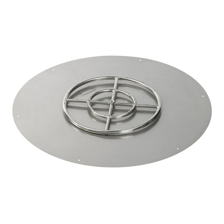 36" Round Stainless Steel Flat Pan with Spark Ignition Kit – Natural Gas by American Fire Products