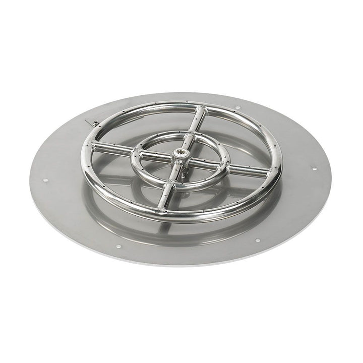 18" Round Stainless Steel Flat Pan with Spark Ignition Kit – Propane by American Fire Products