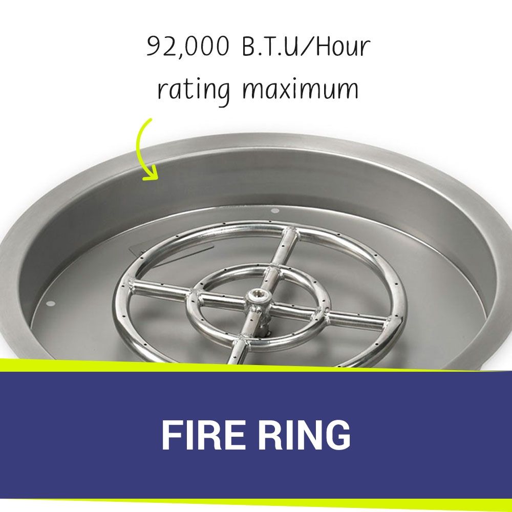 19" Round Stainless Steel Drop-In Pan by American Fire Products