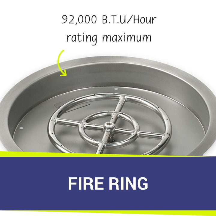 19" Round Stainless Steel Drop-In Pan by American Fire Products