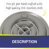 19" Round Stainless Steel Drop-In Pan by American Fire Products