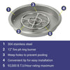 19" Round Stainless Steel Drop-In Pan by American Fire Products