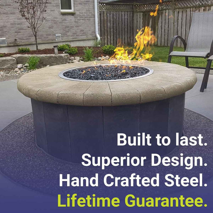 25" Round Stainless Steel Drop-In Pan by American Fire Products