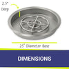 25" Round Stainless Steel Drop-In Pan by American Fire Products