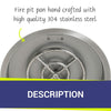 25" Round Stainless Steel Drop-In Pan by American Fire Products