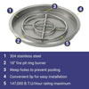 25" Round Stainless Steel Drop-In Pan by American Fire Products