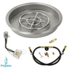 19" Round Stainless Steel Drop-In Pan with All-Weather Electronic Ignition System by American Fire Products