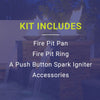 19" Round Stainless Steel Drop-In Pan with Spark Ignition Kit - Natural Gas by American Fire Products