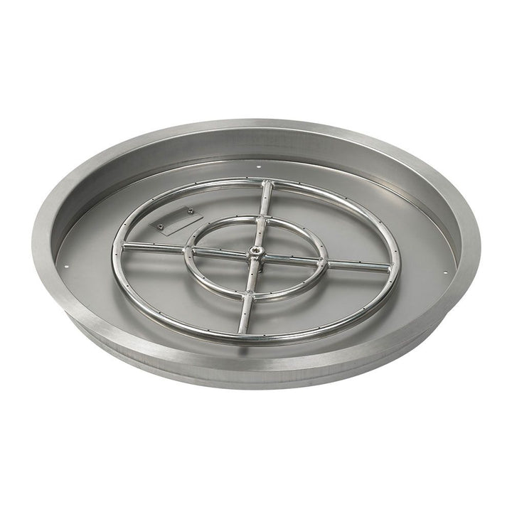 25" Round Stainless Steel Drop-In Pan with Spark Ignition Kit - Natural Gas by American Fire Products