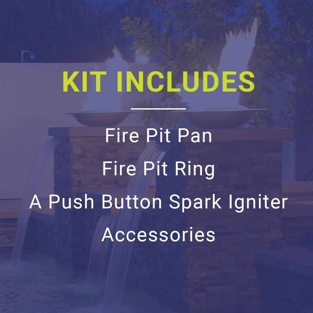 25" Round Stainless Steel Drop-In Pan with Spark Ignition Kit - Natural Gas by American Fire Products