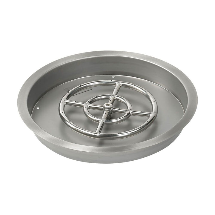 19" Round Stainless Steel Drop-In Pan with Spark Ignition Kit - Propane by American Fire Products