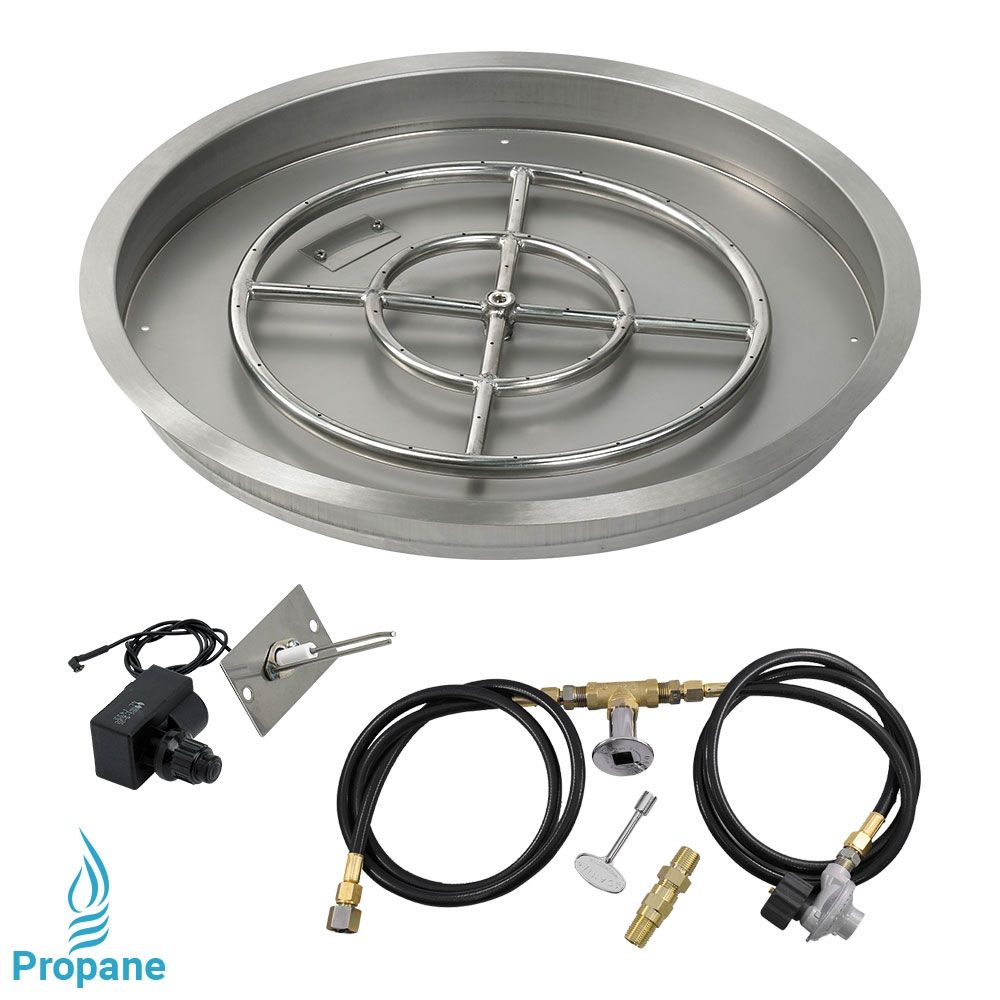 Round Drop-In Pan with Spark Ignition Kit by American Fire Products