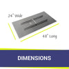 48" x 24" Rectangle Stainless Steel Flat Pan by American Fire Products