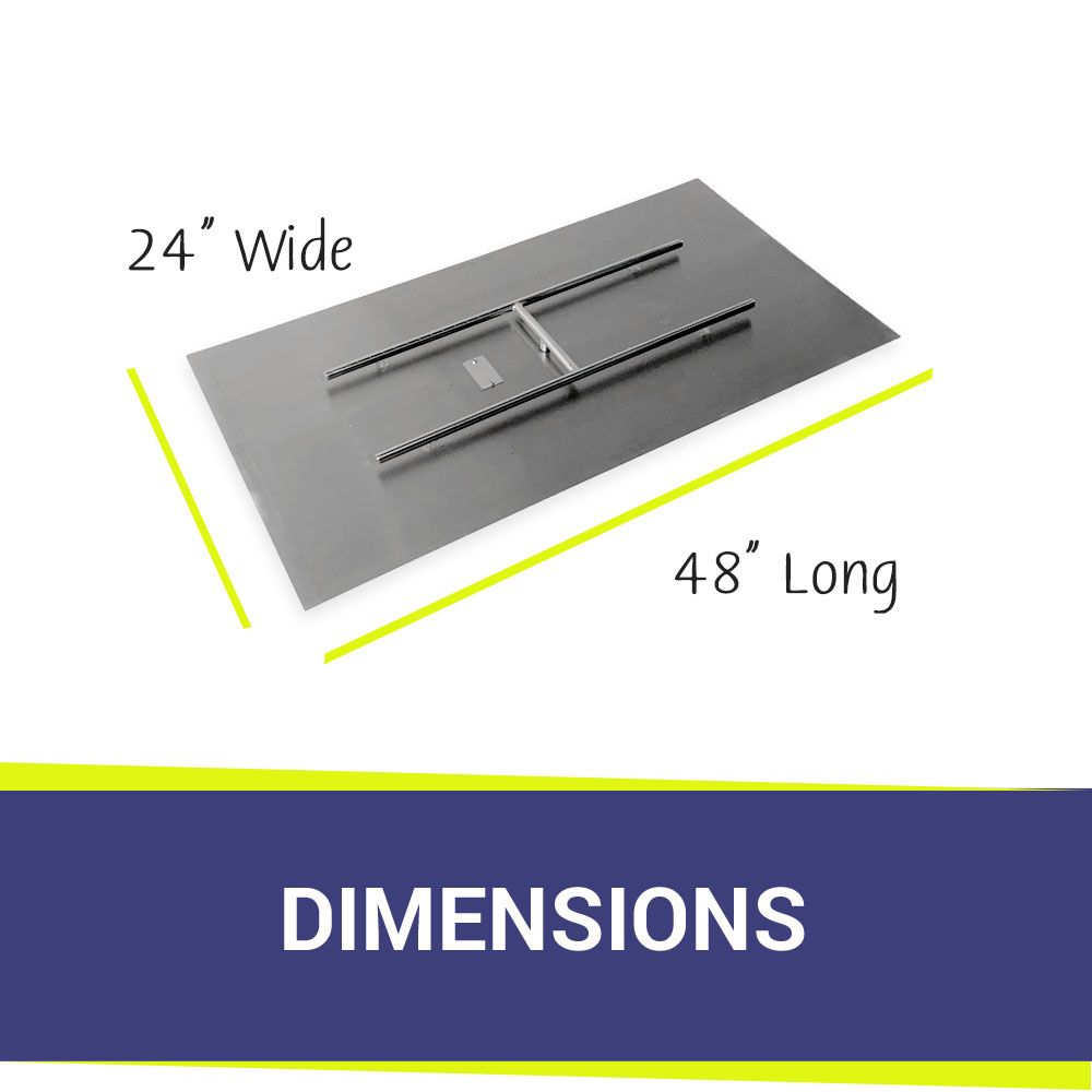 48" x 24" Rectangle Stainless Steel Flat Pan by American Fire Products