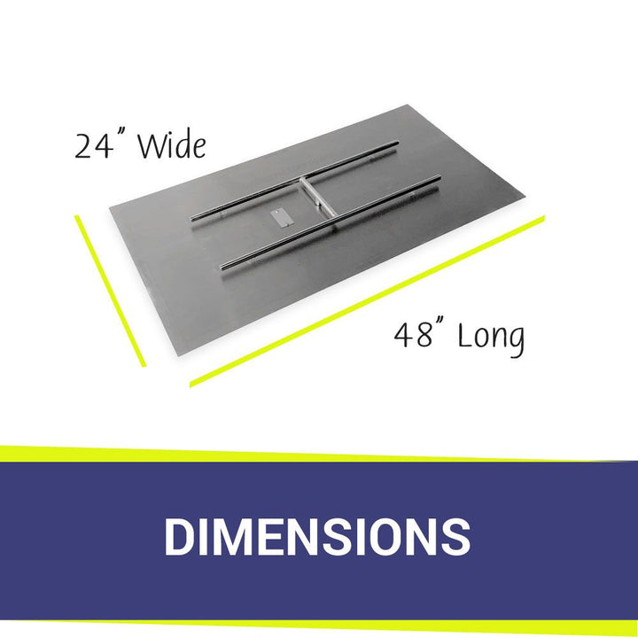 48" x 24" Rectangle Stainless Steel Flat Pan by American Fire Products