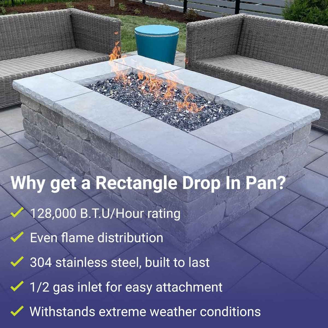 48" x 24" Rectangle Stainless Steel Flat Pan by American Fire Products