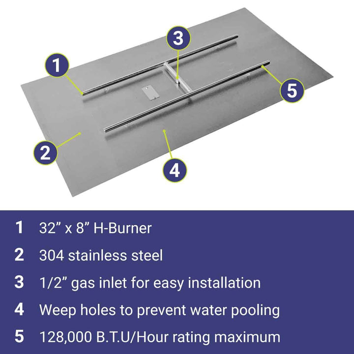 48" x 24" Rectangle Stainless Steel Flat Pan by American Fire Products