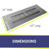60" x 24" Rectangle Stainless Steel Flat Pan by American Fire Products