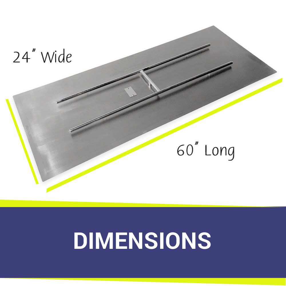 60" x 24" Rectangle Stainless Steel Flat Pan by American Fire Products