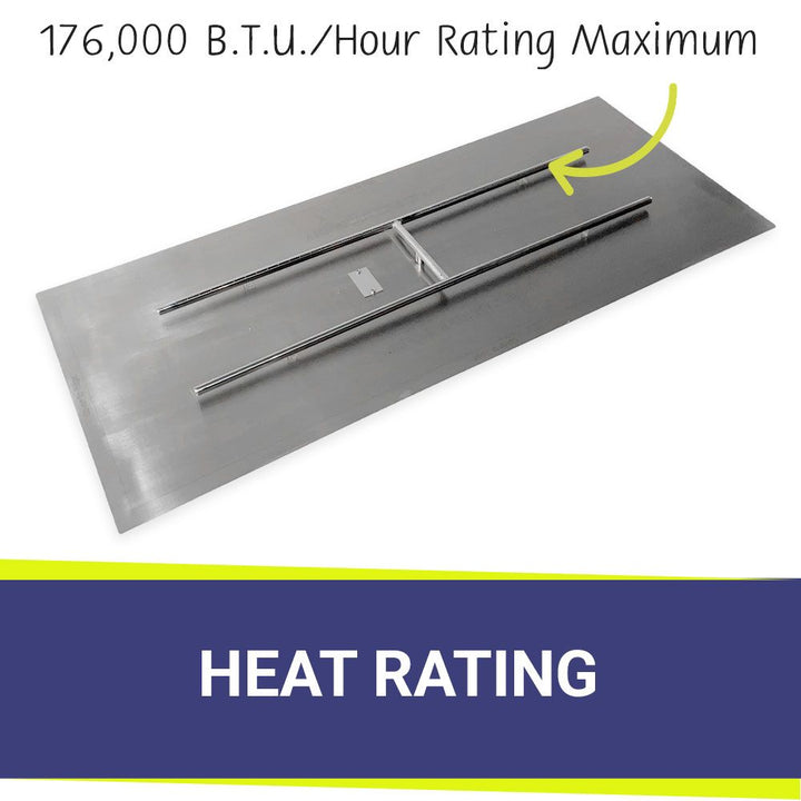 60" x 24" Rectangle Stainless Steel Flat Pan by American Fire Products