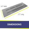 72" x 24" Rectangle Stainless Steel Flat Pan by American Fire Products