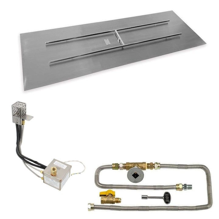 Rectangle Stainless Steel Flat Pan with All-Weather Electronic Ignition System - Natural Gas by American Fire Products