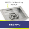 12" Square Stainless Steel Drop-In Pan by American Fire Products