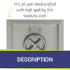 12" Square Stainless Steel Drop-In Pan by American Fire Products