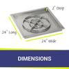 24" Square Stainless Steel Drop-In Pan by American Fire Products