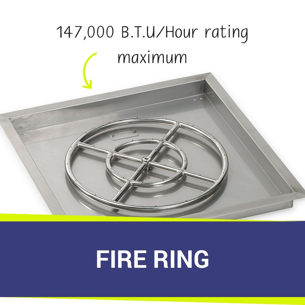 24" Square Stainless Steel Drop-In Pan by American Fire Products